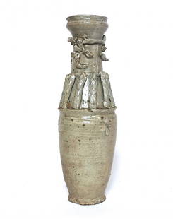 Late 13th Century Chinese Funerary Vase.: Vase with molded designs, Song Dynasty. Collection of Dr. Robert Kemper.