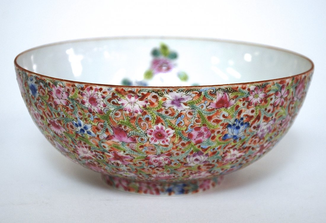 Early 15/16Th Century Chinese Wucai Bowl.: Porcelain with enamel flowers. Qing Dynasty. Size, 5.75 Diameter. Collection of Dr. Robert Kemper.
