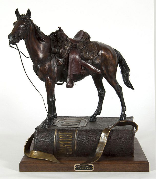 James Nathan Muir Bronze (1945- ): "They Served Well". Size, 19L x 24H x 18W.