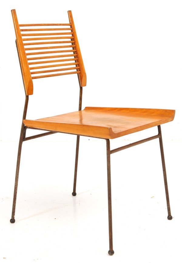 Paul McCobb: "Shovel Chair" 1950's, Winchendon. Maple, Iron. Size 19W x 19D x 34H.
