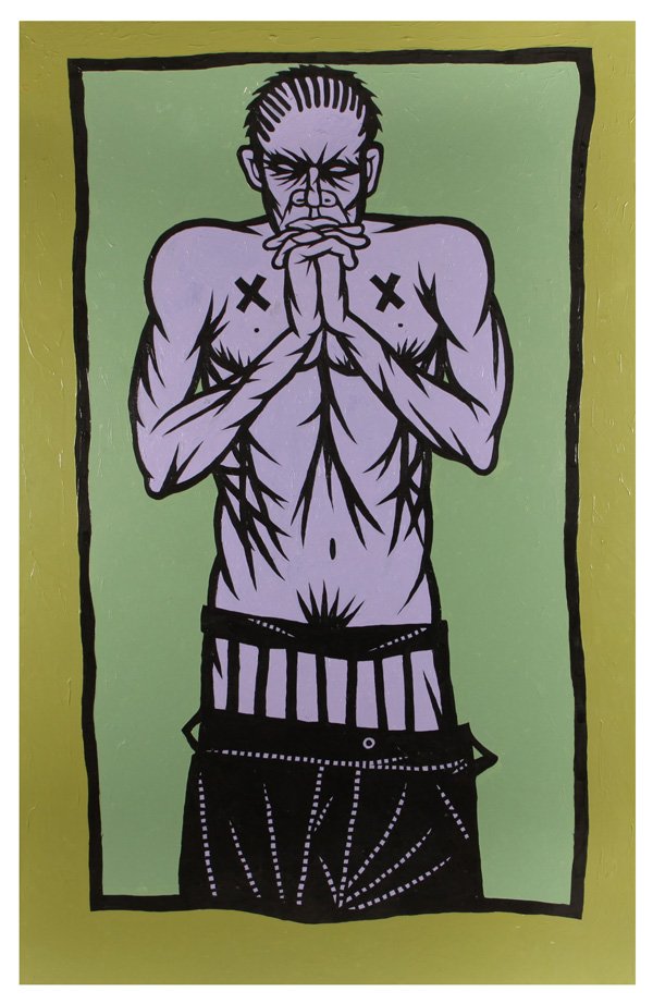 Thom Shaw: Unframed. Acrylic "Samal" Size 96 x 61 site.