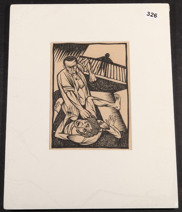 Thom Shaw: Unframed. Ink on Paper. "Hegemony/The Hidden Fury: Nighttime Fury", 2000. Size 10 x 7 site.