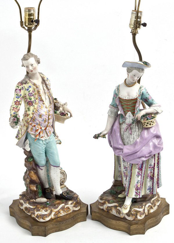Outstanding Meissen Parlor Lamps (1 of 10)