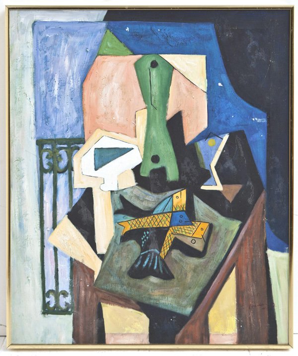 1960's Cubist Oil (1 of 9)