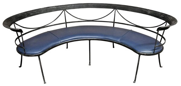 Amazing Curved Iron Settee (1 of 10)