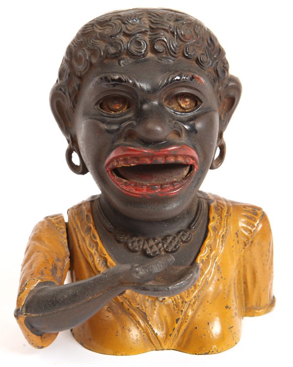 Cast Iron Dinah Black Americana Mechanical Bank