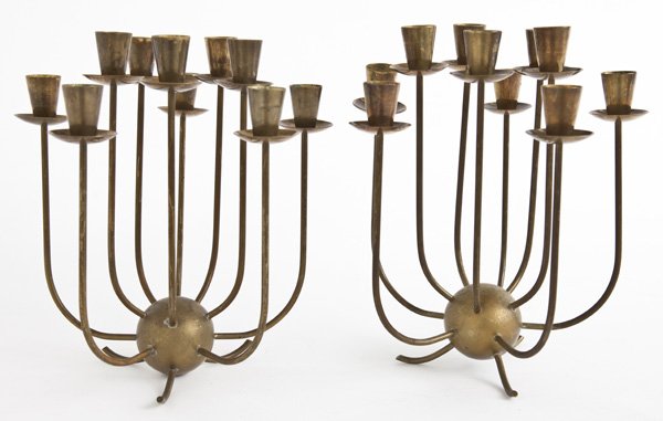 Pair Scandinavian Candelabras (1 of 7)
