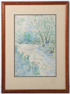 W. Horton Watercolor: Arts and Craft watercolor on paper, signed lower left. Size 19.25 x 13