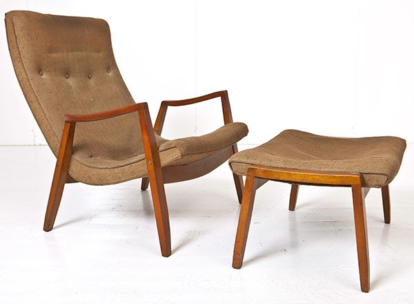 Milo Baughman Chair and Ottoman (1 of 9)