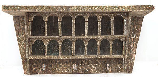 Folk Art Painted Hanging Shelf (1 of 9)