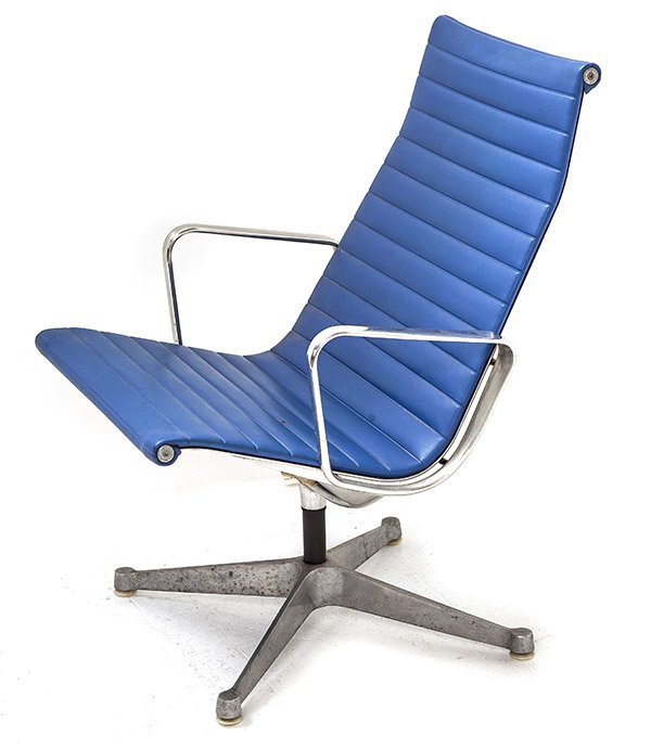 Charles and Ray Eames Lounge Chair: Aluminum Group lounge chair, Herman Miller. 1960's. Aluminum, vinyl, enameled steel, plastic 24.5w x 23.5d x 31.25h