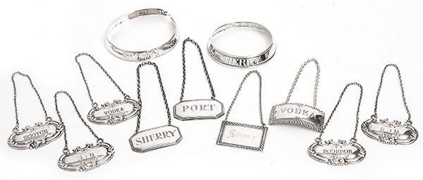 Sterling Liquor Labels and Neck Rings (1 of 7)
