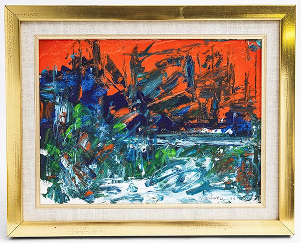 Jack Meanwell, Oil: On board, 1999, sight 9h x 11 3/4w