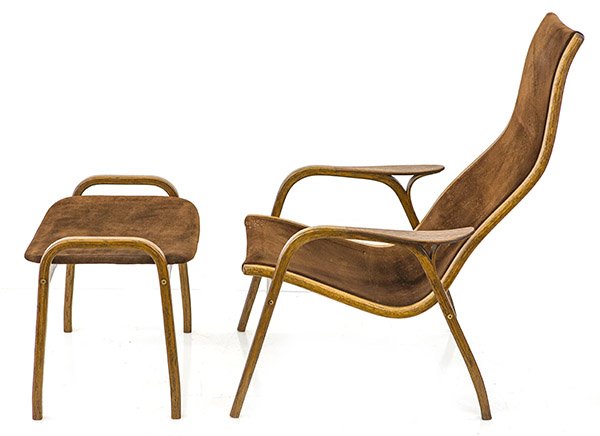 A-Yngve Ekstrom "Lamino" Lounge Chair and Ottoman (1 of 10)