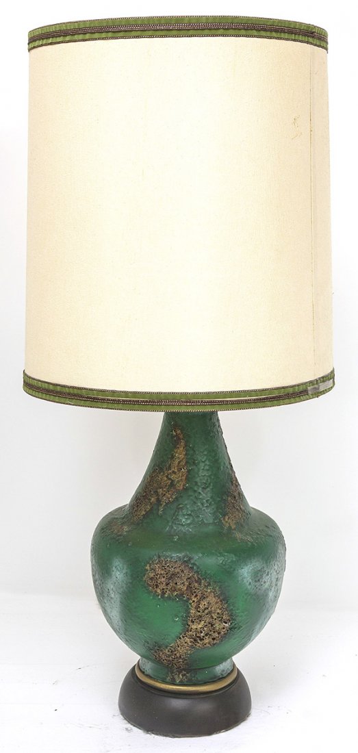 Large Raymor Table Lamp: Ceramic Italy 1950 size including shade 49"H