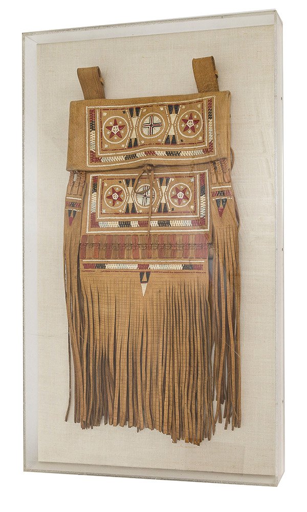 Moroccan Tuareg: Early 20th Century sinew sewn; hide cut outs backed with wool