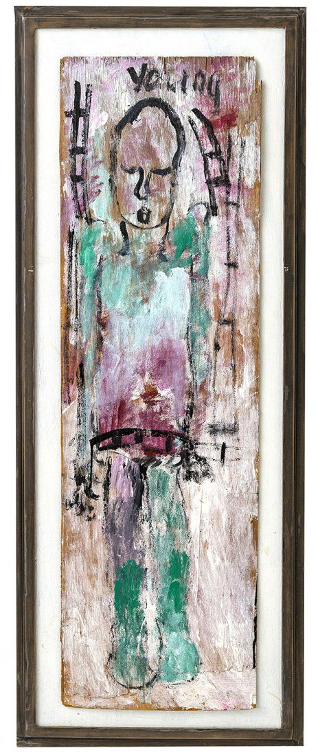 Purvis Young (1943-2010) Florida, Alabama, Oil (1 of 8)