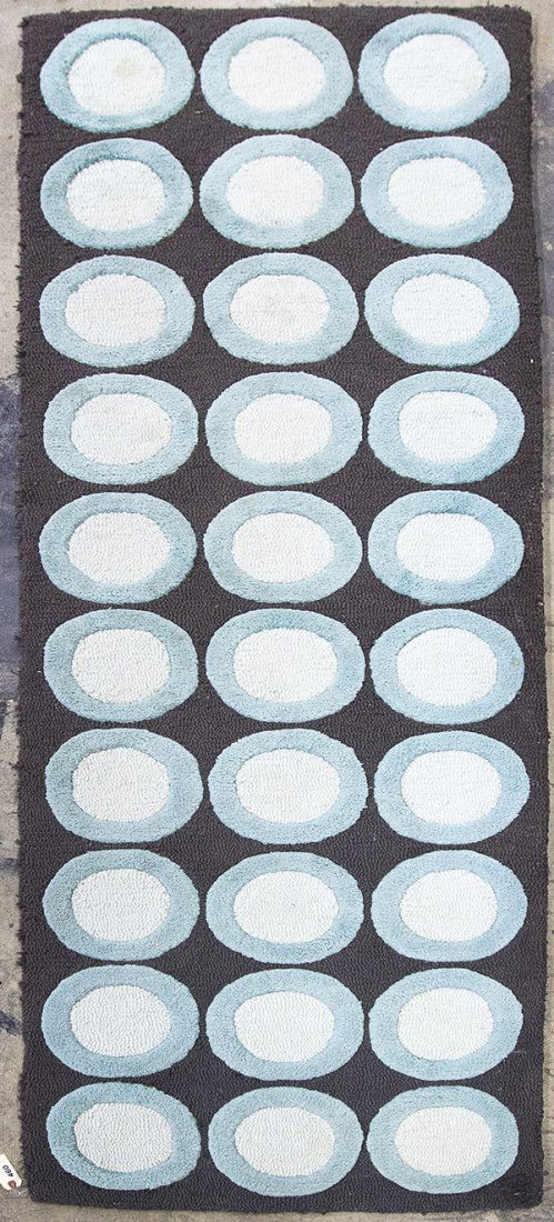 Angela Adams Designer Rug: 100% Wool Geometric Runner size 2'6" x 8'