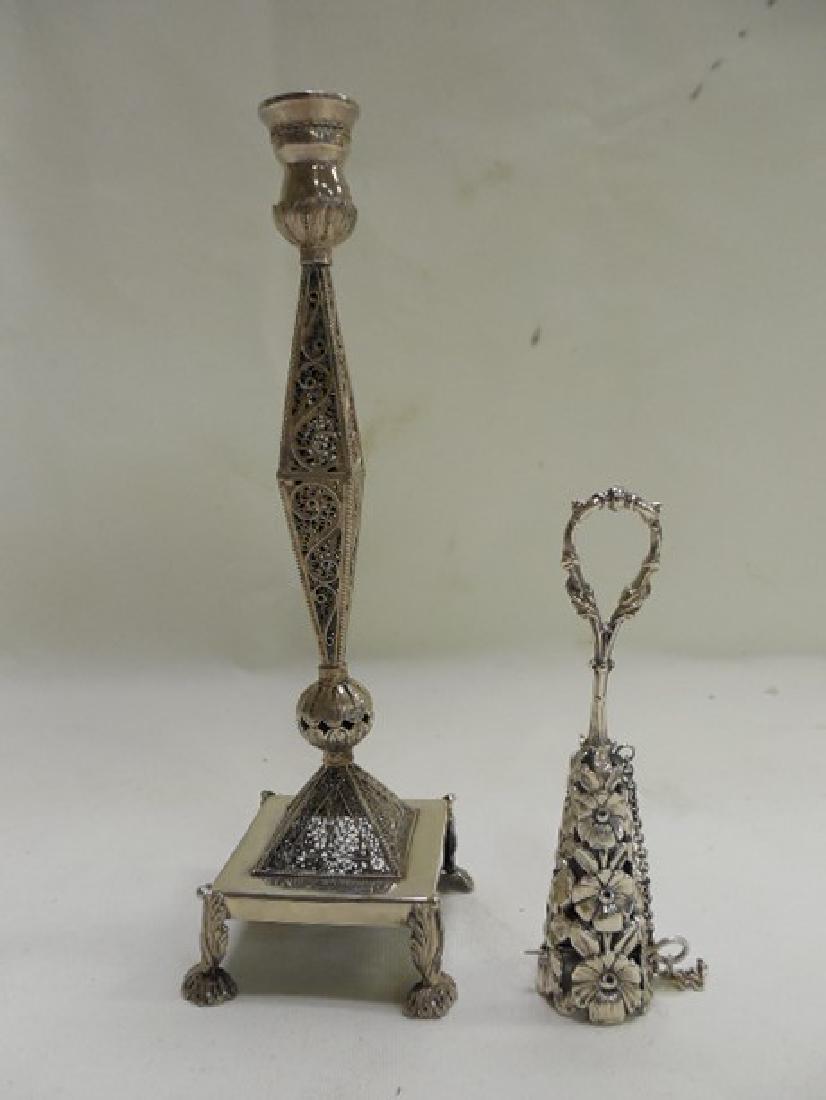 2pcs Sterling Silver Candlestick , Snuffer (1 of 4)