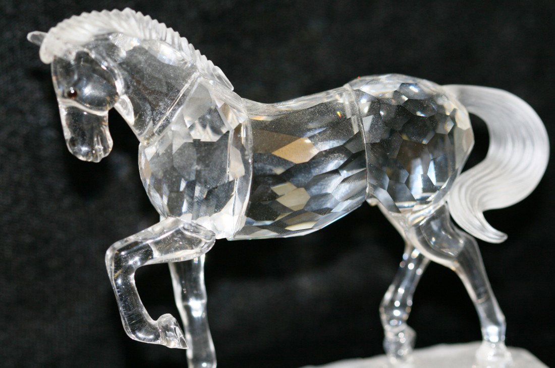 Swarovski Crystal Stallion: Swarovski Crystal 1998 Arabian Stallion w/box
