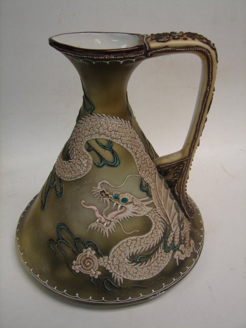 Nippon, Dragon Moriagi Ewer: Dragon design, early 20th century, hairline