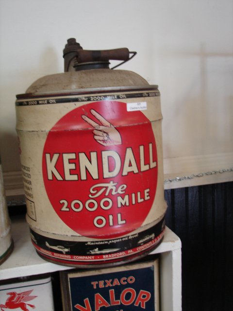 5 gallon Kendall Oil Can: The 2,000 mile oil