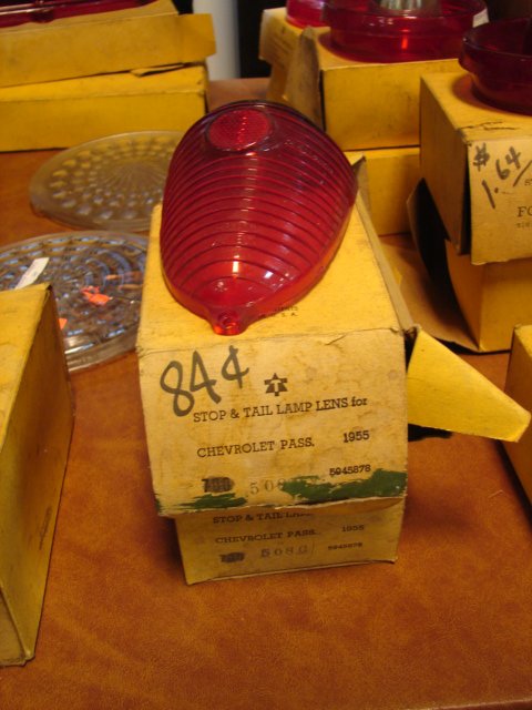 Pair of 1955 Glo-Brite Chevrolet, Stop & Tail Lamp: Pair of 1955 Glo-Brite Chevrolet, Stop & Tail Lamp Lens, NIB