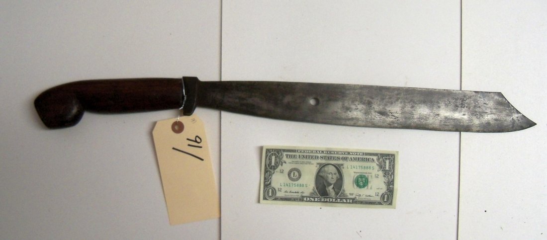 Antique Indonesian or Philippines Dagger or Short Sword: Heavy 16 inch blade. William Herbert McGinty Collection. Collected between the late 1800's and early 1900's.