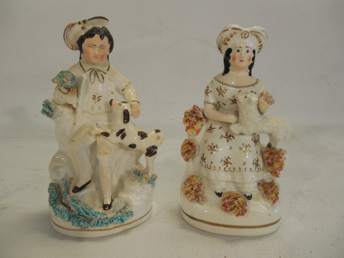 2 English Staffordshire Figures (1 of 5)