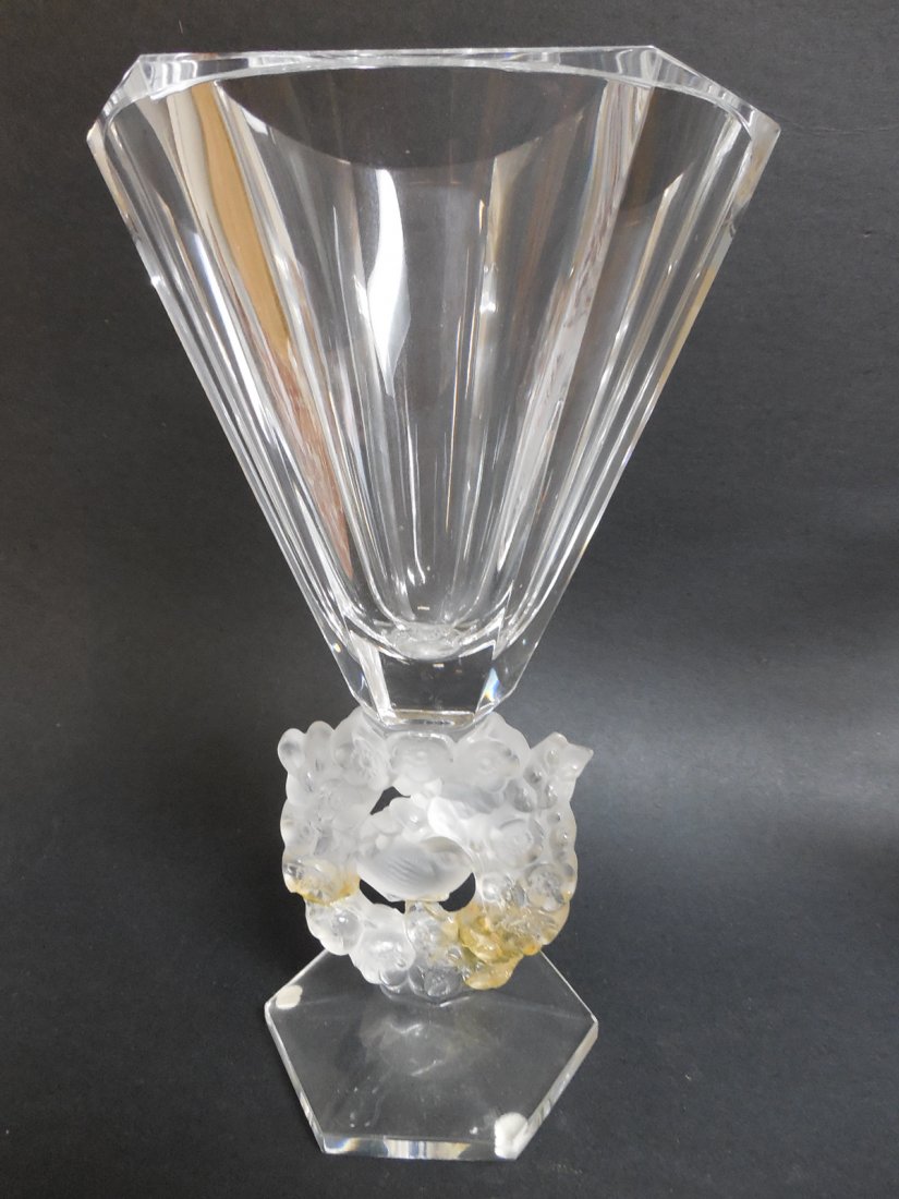 Tall Lalique Vase , AS IS (1 of 3)