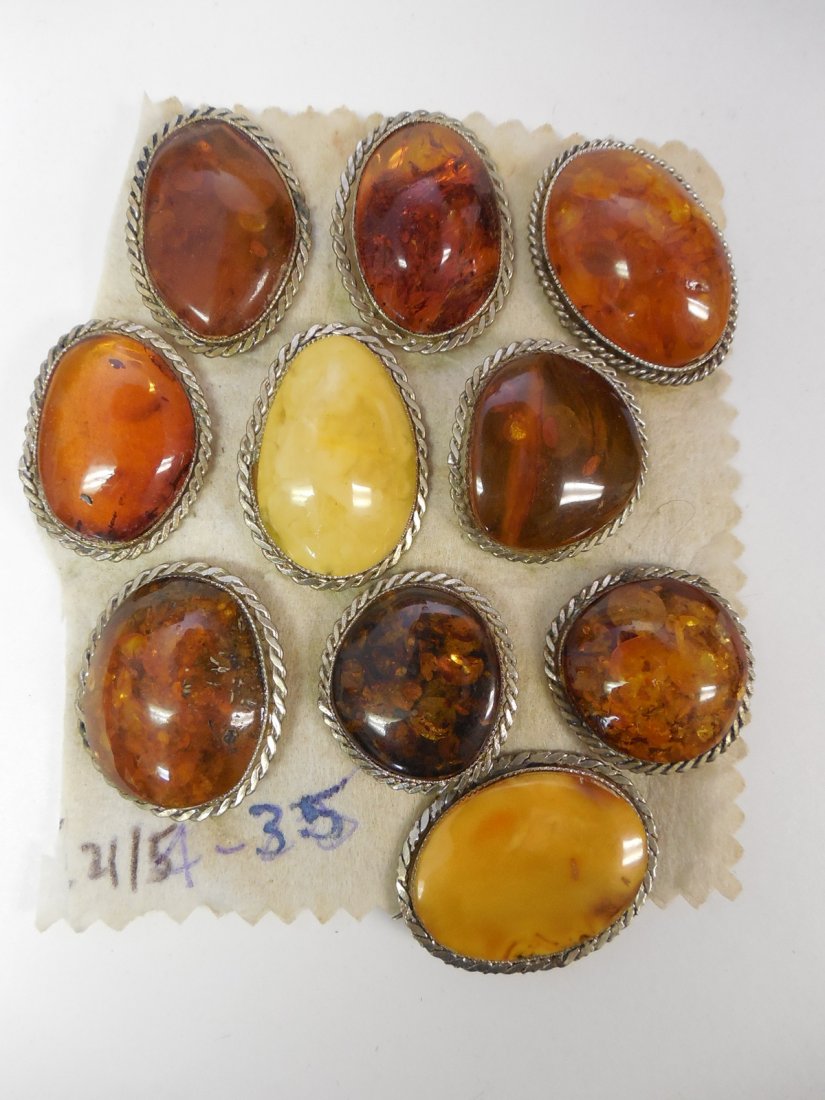 10 Amber w/Sterling Pins (1 of 1)