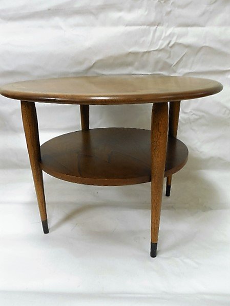 Lane Mid Century Round Lamp/Side Table (1 of 4)