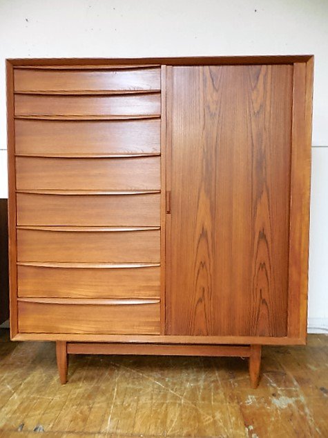 Falster Danish Modern Teak Tall Chest of Drawers (1 of 1)