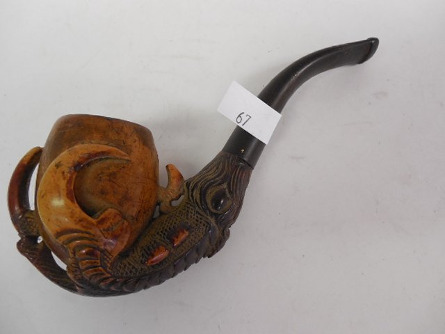 Carved Pipe in form of Bird's Claw (1 of 2)