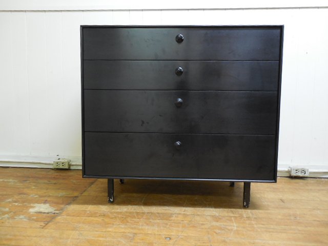 George Nelson for Herman Miller Chest Drawers: 4 drawers, 32H x 34W x 18D, marked with round metal label