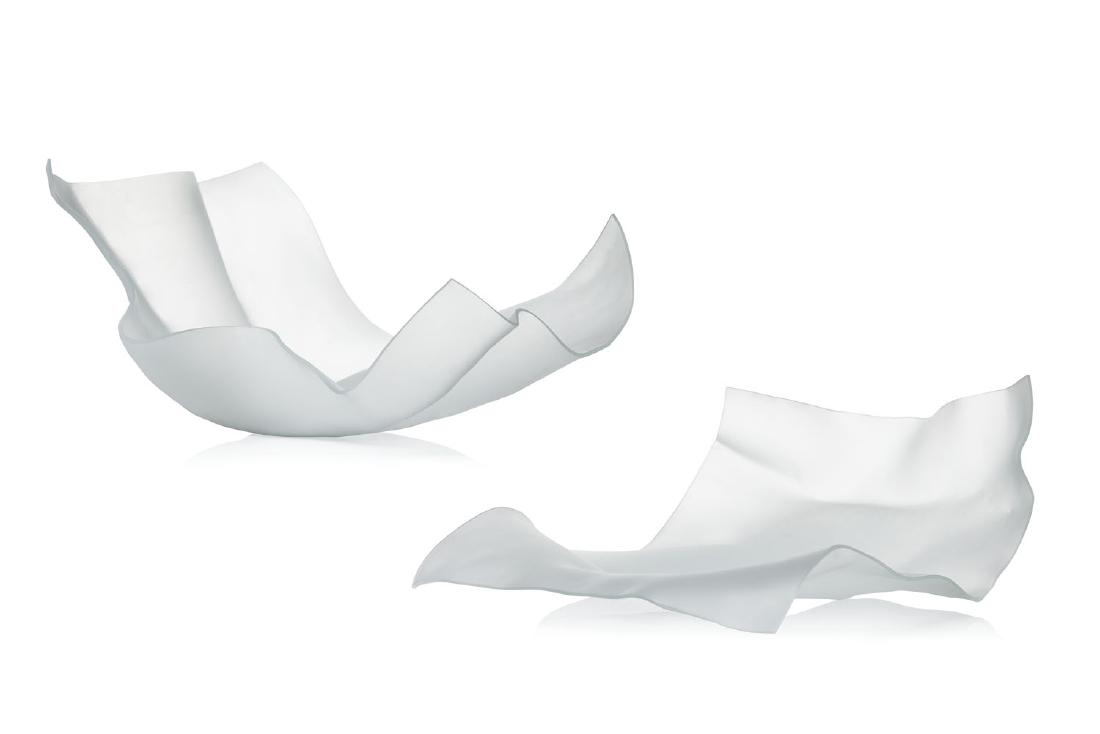 Jagoda Nowak , From the series 'Pogielo Cie!',: Jagoda Nowak , From the series 'Pogielo Cie!', epergnes, 2016, glass, slumping ,21 x 30 cm,