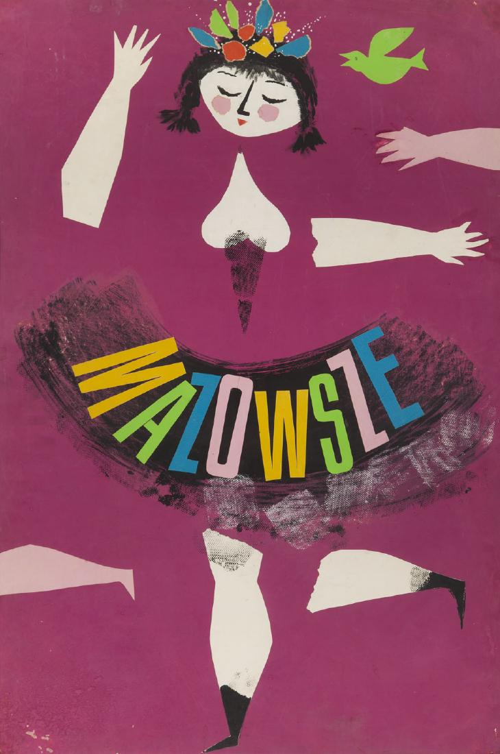 Jerzy Srokowski (1910 - 1975) Poster project, Mazowsze; (1 of 2)