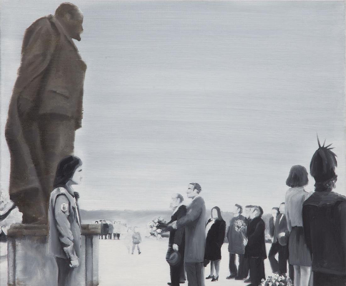Slawomir Elsner (b. 1976) "Panorama 90" (Lenin's: Slawomir Elsner (b. 1976) "Panorama 90" (Lenin's anniversary), 2006; oil on canvas, 50 x 60 cm; signed, dated and described on the reverse: 'Slawomir Elsner 2006 | PANORAMA 90. | (Leninowska rocznica)