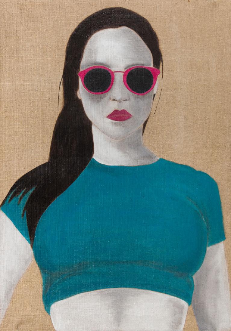 Filip Mateusz Kissin (b. 1990), Girl in pink glasses, (1 of 3)