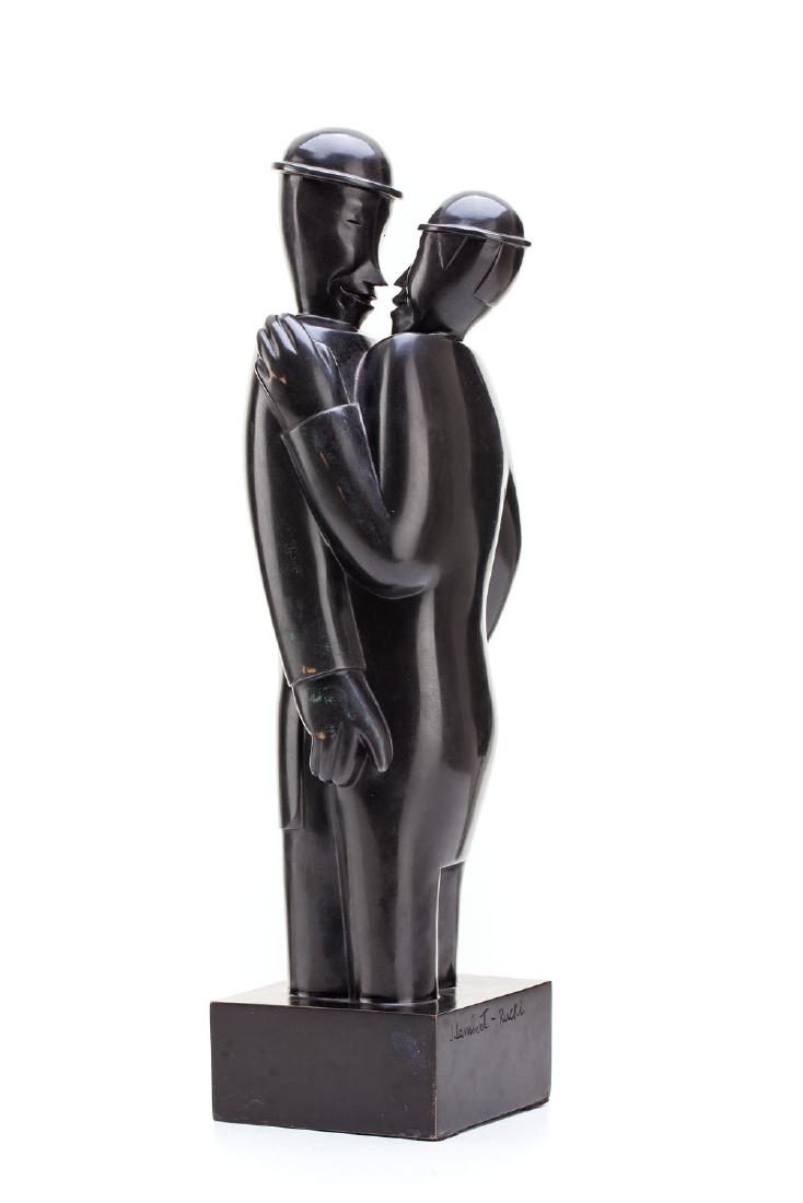 Jean Lambert-Rucki (1888 - 1967) SÃ©duction, circa 1924: Jean Lambert-Rucki (1888 - 1967) SÃ©duction, circa 1924, patinated bronze 50 x 13 x 12.5 cm; signed on the base: 'J. Lambert-Rucki'; described on the back: '5/8' and '2005' the foundry mark: 'TEP Gr