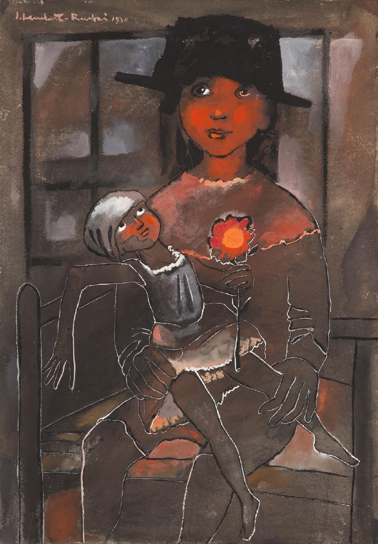 Jean Lambert-Rucki (1888 - 1967) Soul of dolls, 1930: Jean Lambert-Rucki (1888 - 1967) Soul of dolls, 1930; gouache on cardboard, 56 x 39 cm; signed and dated upper left: 'J. Lambert Rucki 1930'; PROVENANCE: - private collection, Poland; NOTE: - To this