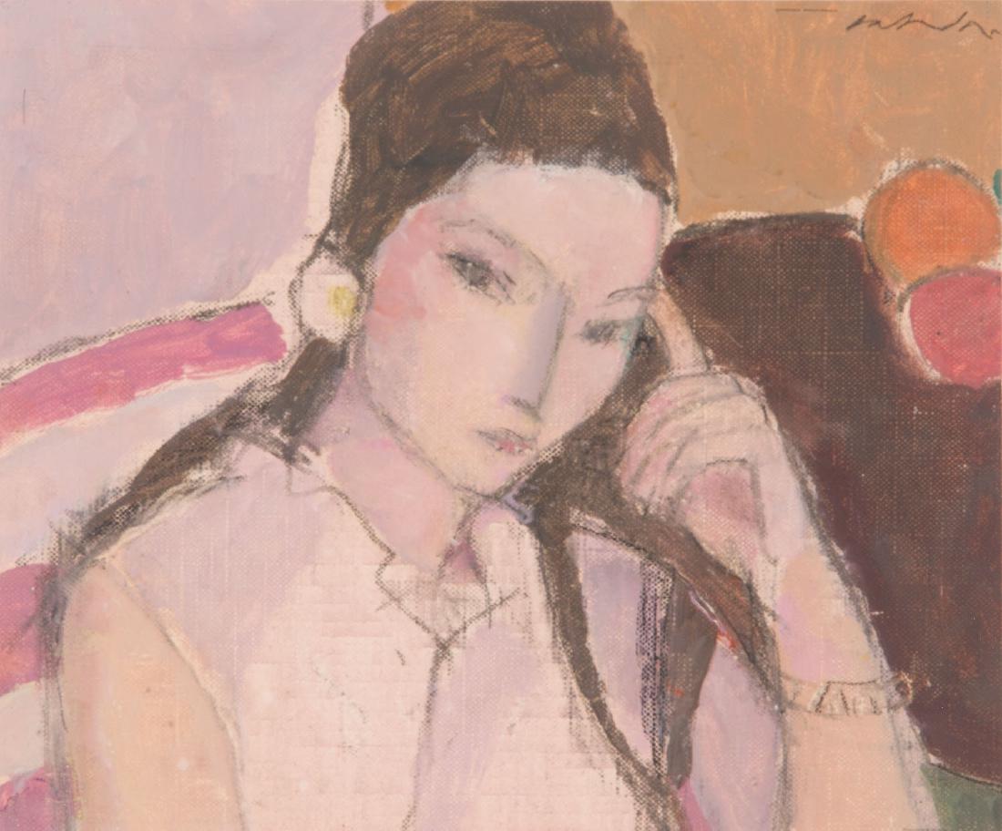 Aldo Salvadori (1905 - 2002) Portrait of a pensive (1 of 3)