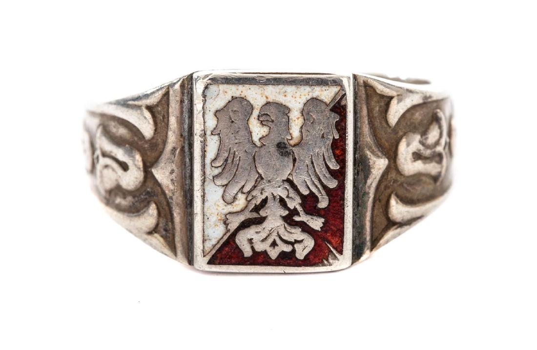 Ring with eagle, interwar period, Warsaw (1 of 3)