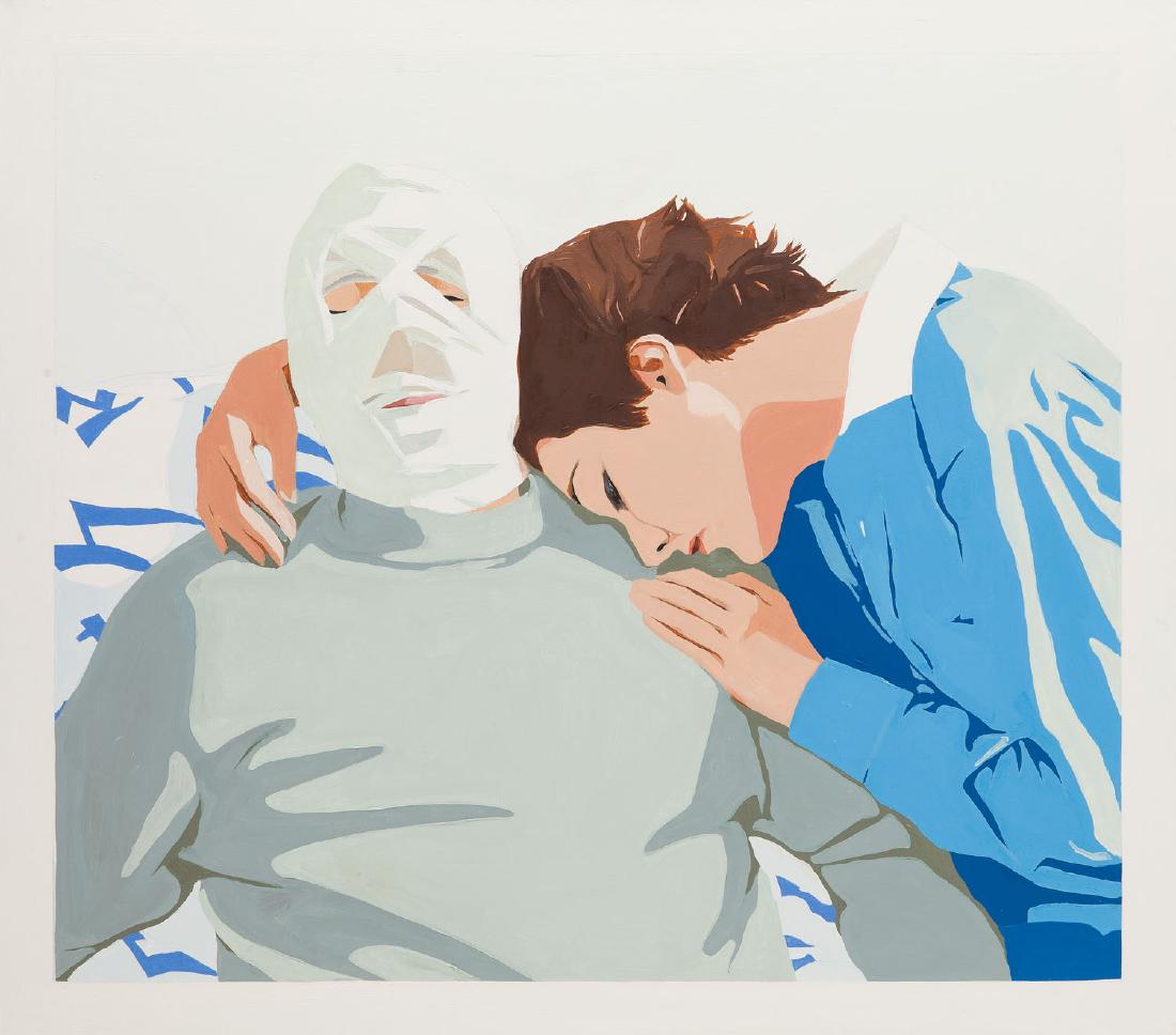 Zbigniew Rogalski (b. 1974) "Bandage" (3), 2002: Zbigniew Rogalski (b. 1974) "Bandage" (3), 2002; oil on canvas, 81 x 92 cm; signed, dated and described on the reverse: 'Z. ROGALSKI 2002'; EXHIBITED:; - Gut und Billing. Aktuelle polnische Malerei, F