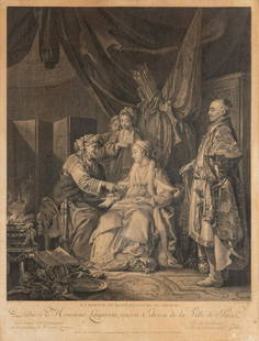 René Gaillard (1719 - 1790) The Russian Fortune-Teller: René Gaillard (1719 - 1790) The Russian Fortune-Teller ("La diseuse de bonnaventure russienne") after Jean Baptiste Le Prince, circa 1766; etching, copper-plate engraving/paper, 51.5 x 39.5 cm