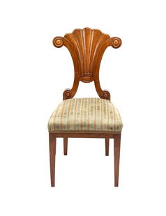 Josef Danhauser (1805 - 1845), Chair, 1st half of the: wood, fabric, 96.5 x 48 x 45.5 cm,