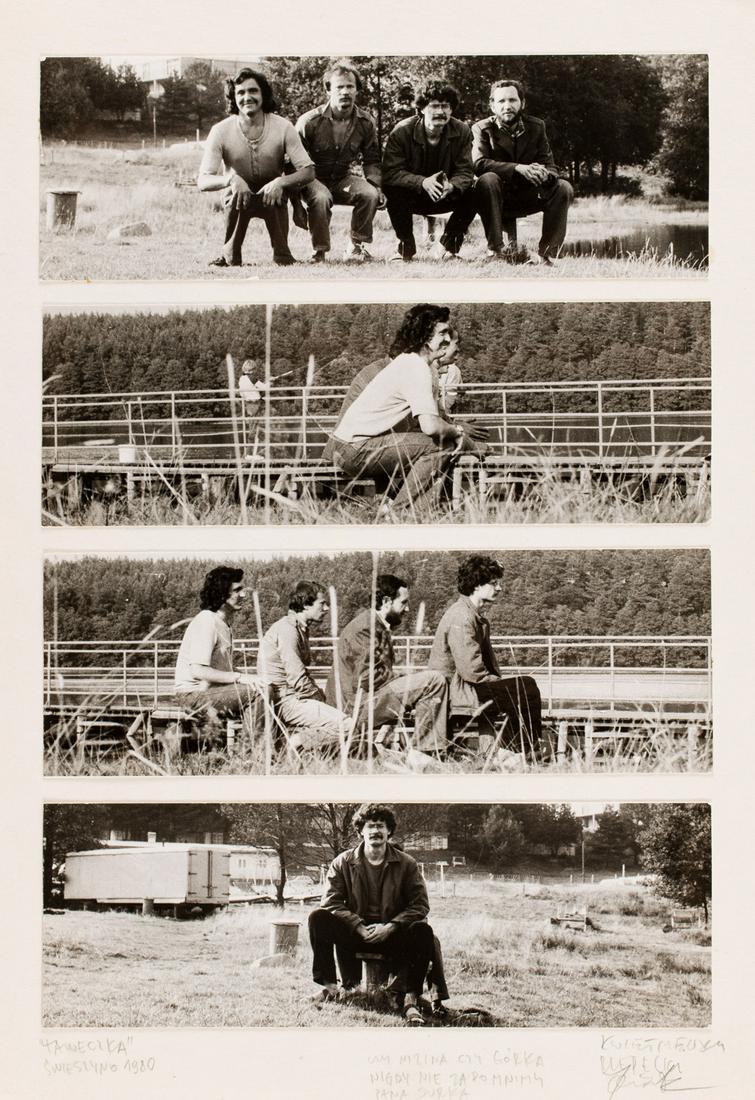 Lodz Kaliska b. 1979) "Bench", 1980, gelatin-silver: Lodz Kaliska b. 1979) "Bench", 1980, gelatin-silver print, vintage print/baryta paper, paper, 29.7 x 20.7 cm sheet) signed in pencil lower right: 'KWIETNIEWSKI | RZEPECKI | [illegible]' set of 4 photo