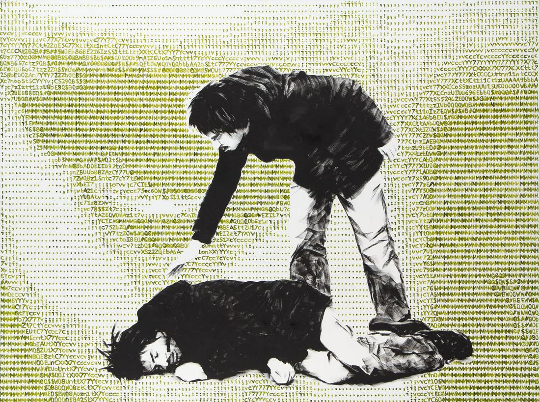 Bartek Materka (b. 1973), Untitled, 2006, oil/canvas,: Bartek Materka (b. 1973), Untitled, 2006, oil/canvas, 120 x 160 cm, signed, dated and described on the reverse: 'BARTEK MATERKA, 2006 | OLEJ/PLOTNO', NOTE - In addition to the hammer price, the succes