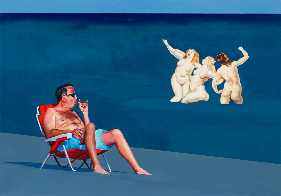 Julita Malinowska (b. 1979), "Girls and a cigar", 2019,