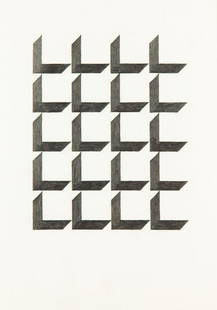 Monika Sosnowska (b. 1972) Untitled, 2004: Monika Sosnowska (b. 1972) Untitled, 2004; pencil/paper, 32.4 x 22.5 cm; signed and dated on the reverse: 'MONIKA SOSNOWSKA 2004'; NOTE: - In addition to the hammer price, the successful bidder agrees